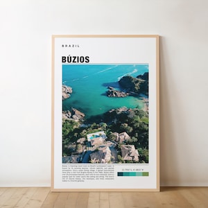 Búzios Art Print: Oceanfront Views and Vibrant Streets (Digital Download)