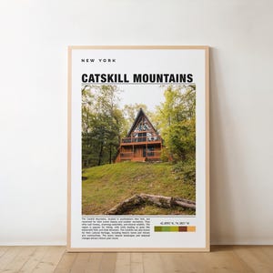 Stampa dei Monti Catskill, Poster di viaggio, Arte dei Monti Catskill, Poster dei Monti Catskill, Foto dei Monti Catskill, Stampa di poster di New York