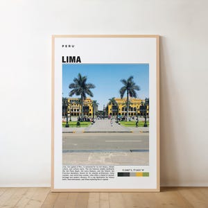 Impressão de Lima, pôster de Lima, arte de parede de Lima, pôster digital de Lima, foto de Lima, impressão de pôster de Lima, pôster do Peru, impressão de arte de Lima, download digital