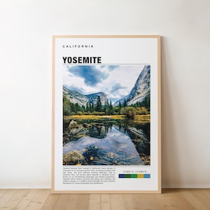 Yosemite print, vintage poster, Yosemite kunst aan de muur, Yosemite poster, Yosemite foto, Yosemite poster print, Yosemite muur decor, reiscadeau