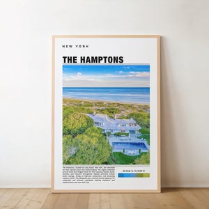 Impression The Hamptons, Poster The Hamptons, Art mural The Hamptons, Voyage The Hamptons, Impression d'art The Hamptons, Oeuvre d'art The Hamptons, New York