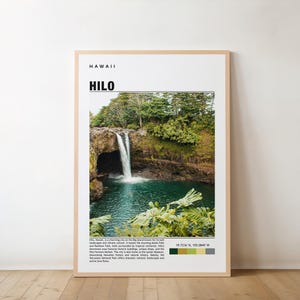 Hilo Art Print: Vibrant Cityscape - Tropical Landscape Decor