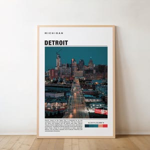 Detroit Print, Detroit Poster, Detroit Wall Art, Detroit Travel, Detroit Art Print, Detroit Artwork, Detroit Photo, Detroit Michigan Print