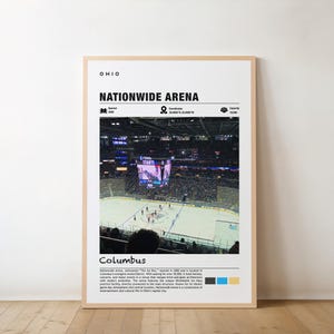 Nationwide Arena Print – Ohio Poster, Columbus Views, Arena Art, Urban Charm, Hockey Arena, Sports Venue, City Landmark, Columbus Poster