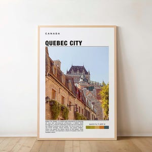 Quebec Print - Travel Poster, Canadian Art, Old Town, Historic Architecture, Scenic Views, Vibrant Culture, French Heritage, Quebec Charm.