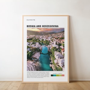 Bosnia Print, Travel Poster, Bosnia Wall Art, Bosnia Poster, Bosnia Photo, Bosnia Poster Print, Bosnia Wall Décor, Bosnia Art, Digital Art