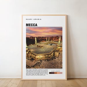 Mecca Print, Mecca Photo, Mecca Poster, Mecca Painting, Mecca Artwork, Mecca City, Saudi Arabia Poster, Mecca Travelling, Mecca Poster Art,