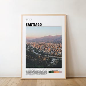 Santiago Druck, Vintage Poster, Santiago Kunst, Santiago Poster, Santiago Foto, Santiago Poster Druck, Santiago Stadt, Chile, digitaler Download