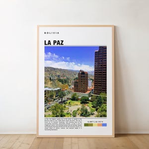 La Paz Print – Bolivia Poster, Mountain City, Travel Art, Scenic Views, Urban Andes, Cultural Hub, Cable Cars, Altitude Life, City Charm