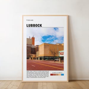 Lubbock Print, Lubbock Art, Lubbock Photo, Lubbock Poster Print, Lubbock Painting, Texas Poster, Lubbock Artwork, Lubbock Gift, Lubbock City