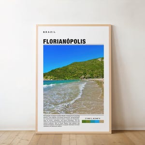 Florianópolis Print - Brazil Poster, Travel Wall Art, Scenic View, Coastal Landscape, Tropical Beaches, Sunset Decor, Island Charm,
