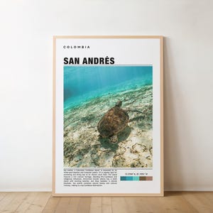 Caribbean San Andrés Poster - Crystal-clear Waters and Scenic Views