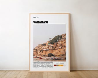 Varanasi India Print, Ganges River, Temple City (Digital Download)