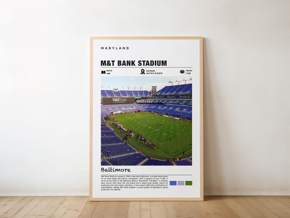 Ravens Stadium Poster: M&T Bank Field Art Print (Digital or Physical)