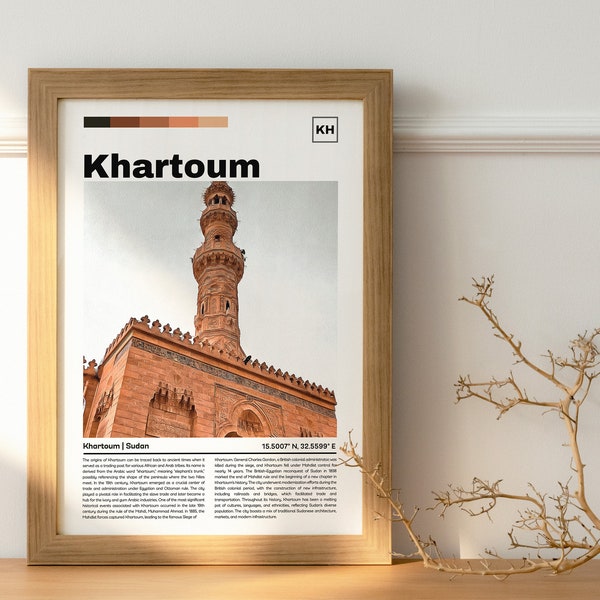 Khartoum Print, Khartoum Art, Khartoum Poster, Khartoum Photo, Khartoum Poster Print, Khartoum Painting, Sudan Poster, Africa Travel Poster