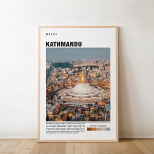 Kathmandu Print, Vintage Poster, Kathmandu Wall Art, Kathmandu Poster, Kathmandu Digital Download, Kathmandu Wall Decor, Nepal Poster, Nepal