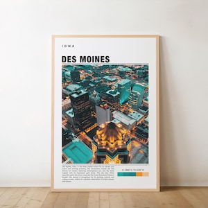 Des Moines Print, Des Moines Poster, Des Moines Wall Art, Des Moines Travel Print, Des Moines Art Print, Des Moines Artwork, Iowa Art Print