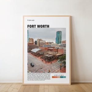 Fort Worth Print - Travel Poster, Texas Art, Historic Stockyards, Scenic Views, Vibrant City, Western Charm, Cultural Poster, Texas Heritage