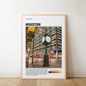 Houston Print, Houston Poster, Houston Wall Art, Houston Travel, Houston Art Print, Houston Artwork, Houston City Photo, Houston Texas Print