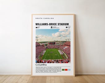 Williams-Brice Stadium Print – South Carolina Poster, Columbia Views, Stadium Art, Urban Charm, Football Arena, Sports Venue,Columbia Poster