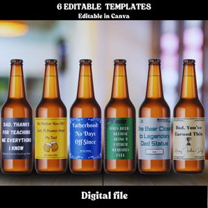 Etiquetas de cerveza imprimibles para papá / Regalos hechos a mano para el Día del Padre, cumpleaños y más