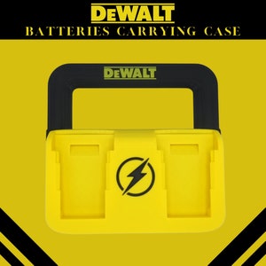 Carry caddy/case/holder for DeWALT Batteries | Protect and carry your batteries with comfort | Fully customized on request