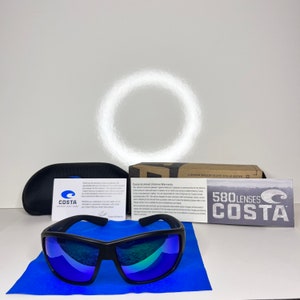 Costa Del Mar Tuna Alley-zonnebril - gepolariseerde 580P-lenzen blauw/zwart