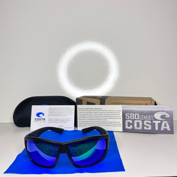 Costa Del Mar Tuna Alley Sunglasses- Polarized 580P Lenses Blue/Black