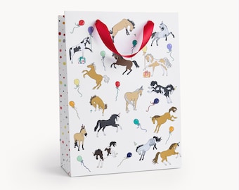 Party Ponies Birthday Gift Bag: Equestrian Horse-Themed Gift Bags, PP CSX PPX
