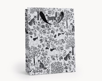 Fox and Hound Toile Gift Bag: Fox Hunting-Themed All Occasion Gift Bags, FNH XFH