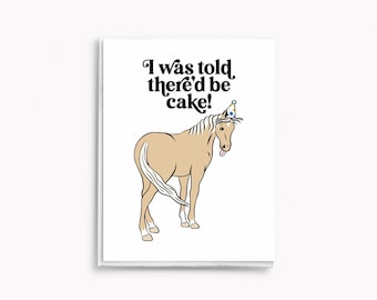 Party Ponies Palomino Cake Equestrian Birthday Cards: Funny Horse and Pony-Themed Greeting Cards and Card Sets, PP, PPX, CSX