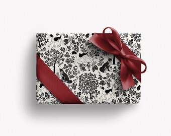 Fox and Hound Toile Wrapping Paper: Fox Hunting-Themed All Occasion Gift Wrap Sheets and Sets, FNH XFH
