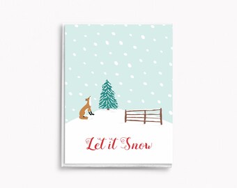 Pensive Fox Equestrian Holiday Cards: Fox Hunting & Horse Themed Christmas Greeting Cards and Card Sets, WW XM CSX