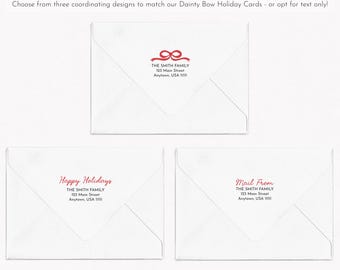 Dainty Bows Envelope Return Addressing Add-On