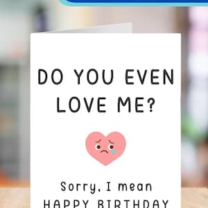 Carte d'anniversaire drôle pour mari, m'aimez-vous même carte d'anniversaire avec enveloppe