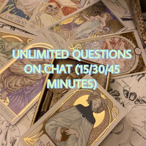 UNLIMITED QUESTIONS TAROT chat (15/30/45 minutes) tarot reading