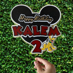 Mickey Mouse Cake Topper - Pluto Cake Topper - Mickey and Friend - Birthday Cake Topper