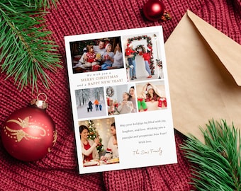 Aangepaste kerstkaart | Gepersonaliseerde 5x7 digitale kerstkaarten | Aangepaste vakantie- en kerstkaarten