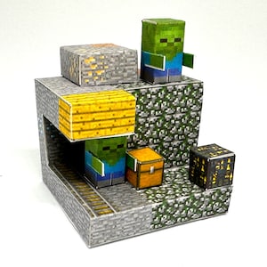 Zombies. Papercraft diorama printable