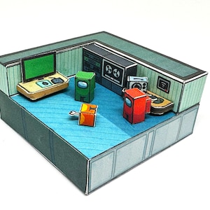 Space accident. Papercraft Diorama printables