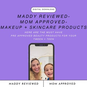 Skin Care eBook, Beauty Products Digital Guide, Tween and Teen Beauty Essentials, Makeup eBook, Maddy Reviewed Mom Approved Instant Download