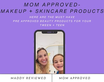 Tween and Teen Beauty Essentials: Makeup and Skincare Products eBook - Maddy reviewed,Mom Approved, Digital Download.