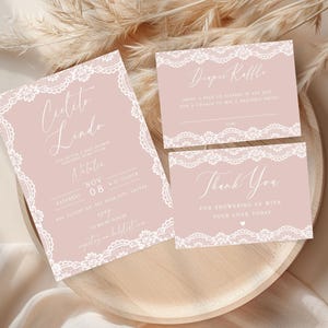 Pink Cielito Lindo Baby Shower Invitation Set (Digital & Printable)