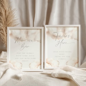 Pacchetto Baby Shower Heaven Sent: tema modificabile per Baby Shower a tema nuvola (digitale e stampabile) immagine 5