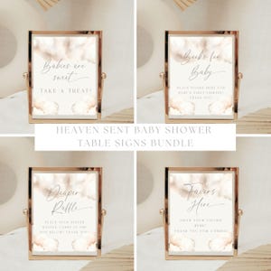Heaven Sent Baby Shower Bundle Editable Heaven Sent Baby Shower Evite ...