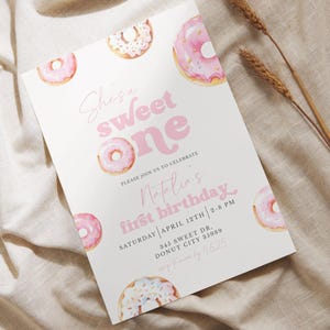 Sweet One First Birthday Welcome Sign | Editable Sweet One 1st Birthday ...