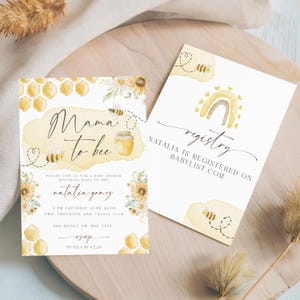 Bearbeitbare Mama to Bee-Babyparty-Einladung | Mama to Bee Babyparty Einladung | Druckbare und digitale Mom to Bee-Babyparty-Einladung
