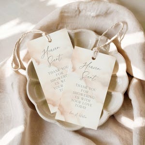 Pacchetto Baby Shower Heaven Sent: tema modificabile per Baby Shower a tema nuvola (digitale e stampabile) immagine 10