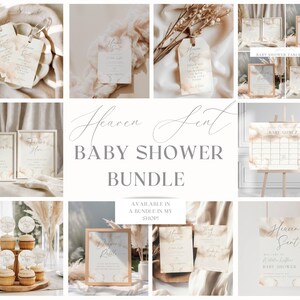 Heaven Sent Baby Shower Welcome Sign: Cloud Theme (18x24 in) image 3