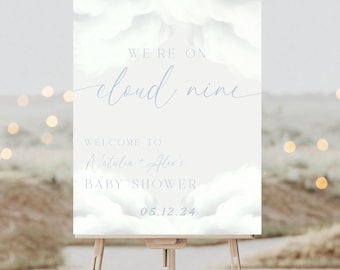 Cloud Nine Baby Shower Welcome Sign (Digital & Printable)